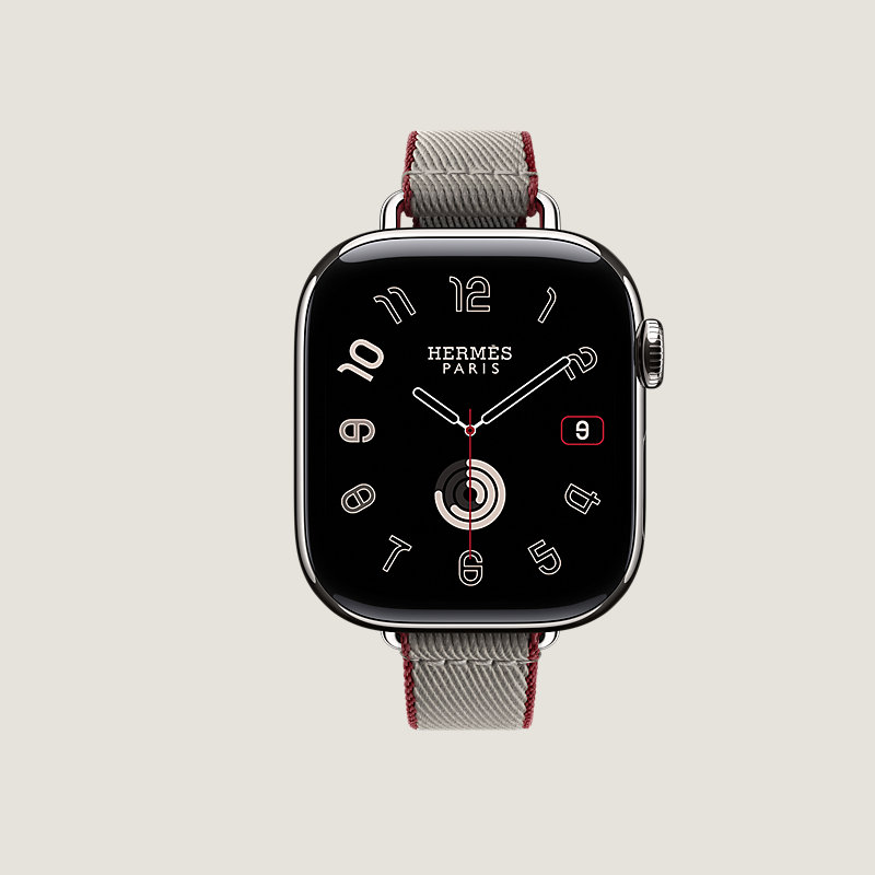 Series 11表盘 & Apple Watch Hermès 42毫米单圈Twill Jump Attelage表带