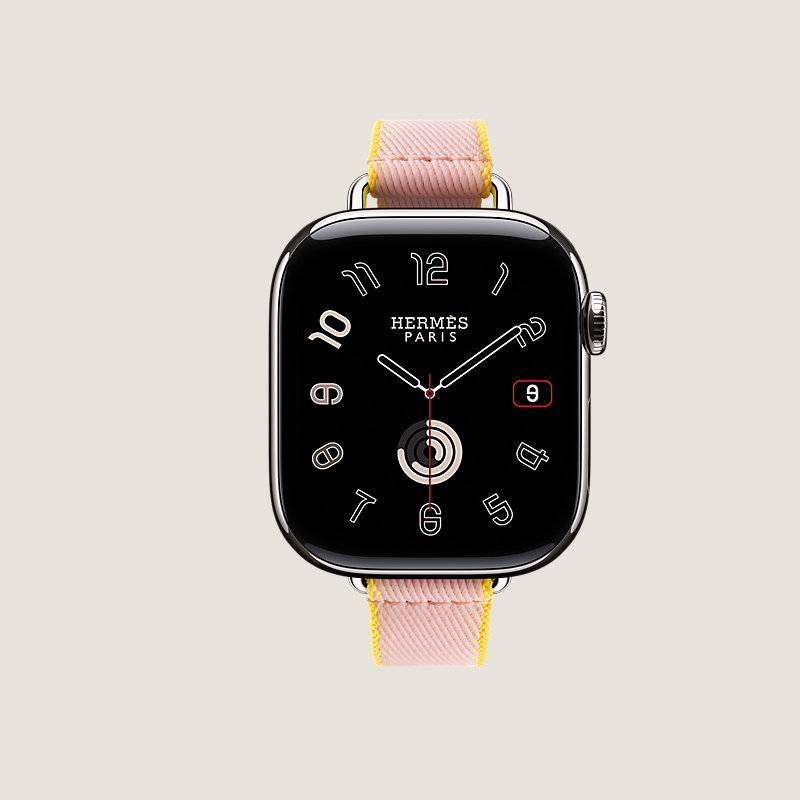 Series 11表盘 & Apple Watch Hermès 42毫米单圈Twill Jump Attelage表带
