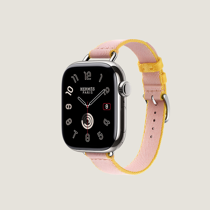 Series 11表盘 & Apple Watch Hermès 42毫米单圈Twill Jump Attelage表带