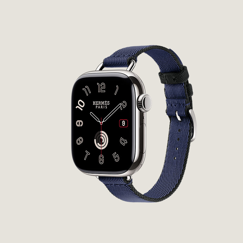Series 11表盘 & Apple Watch Hermès 42毫米单圈Twill Jump Attelage表带