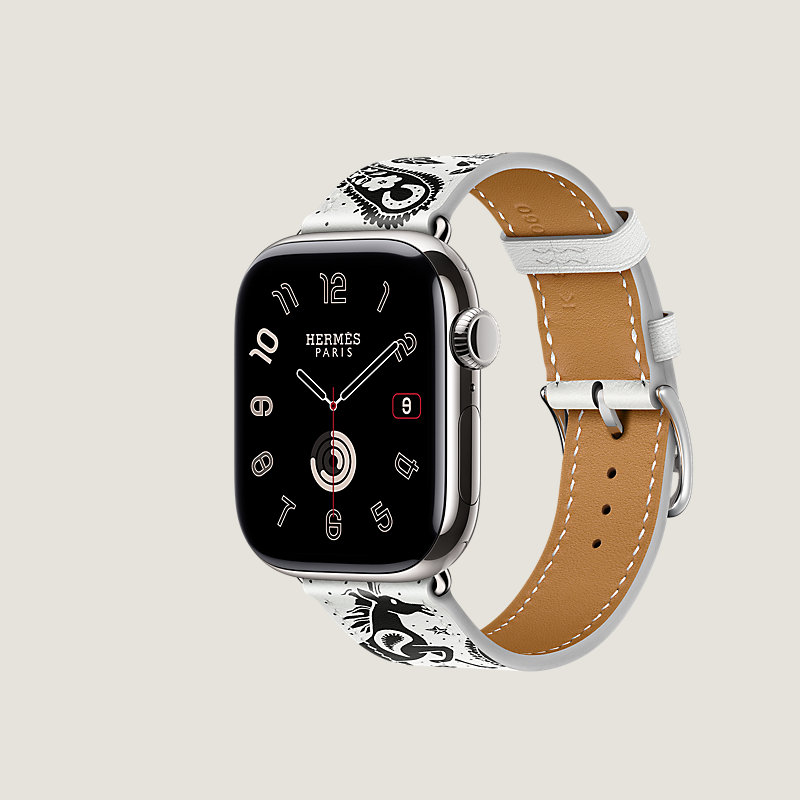 Series 11表盘 & Apple Watch Hermès 42毫米单圈快乐动物园Bandana表带