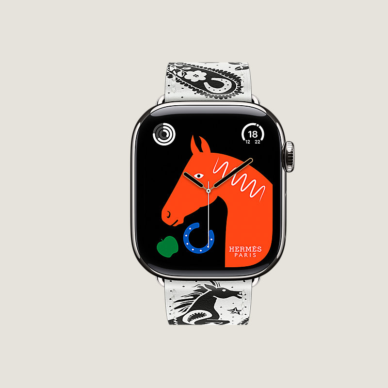 Series 11表盘 & Apple Watch Hermès 42毫米单圈快乐动物园Bandana表带
