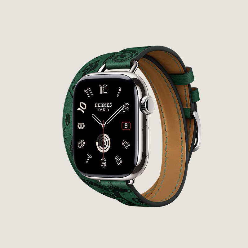 Series 11表盘 & Apple Watch Hermès 42毫米双圈Attelage快乐动物园Bandana表带