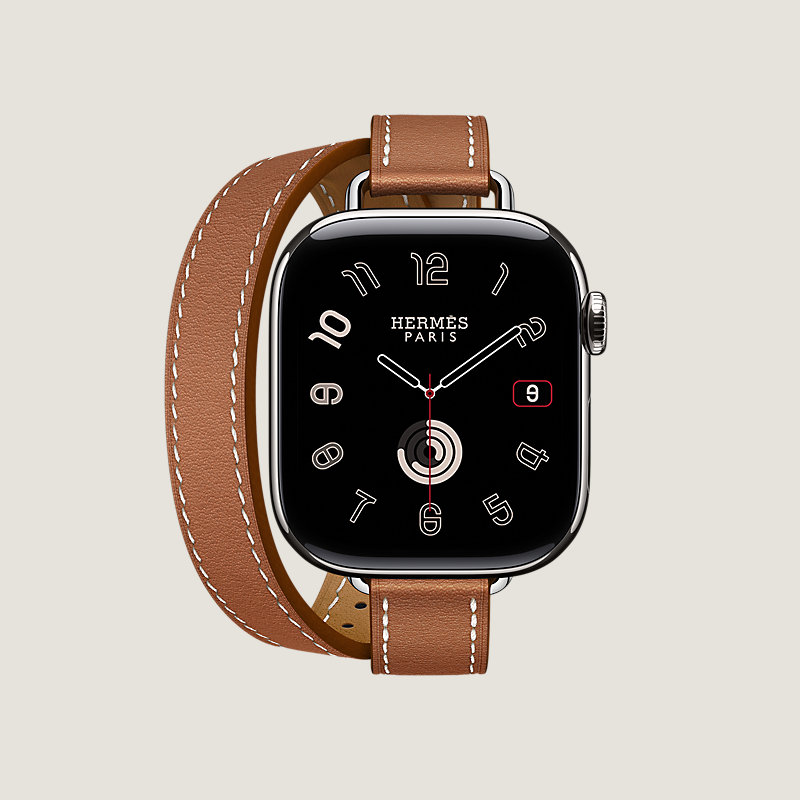 Series 11表盘 & Apple Watch Hermès 42毫米双圈Attelage表带