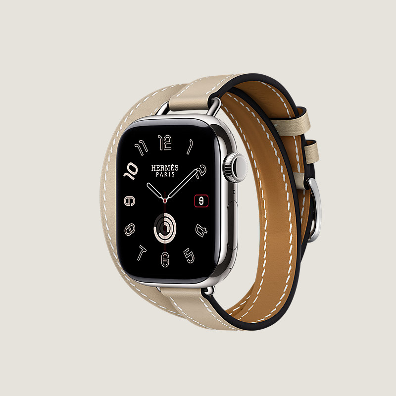 Series 11表盘 & Apple Watch Hermès 42毫米双圈Attelage表带