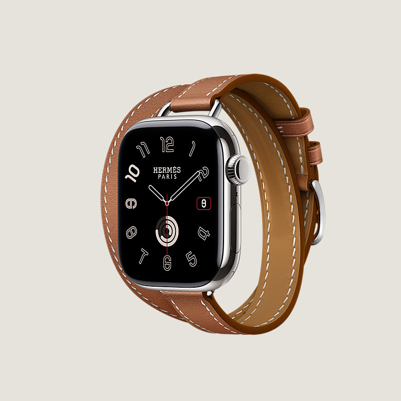 Series 11表盘 & Apple Watch Hermès 42毫米双圈Attelage表带