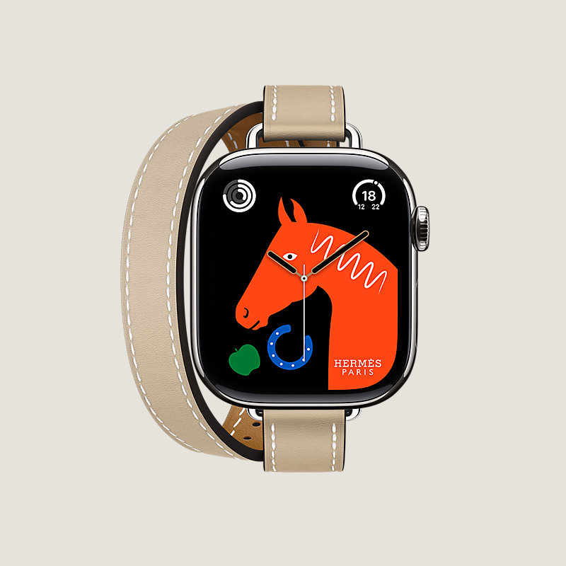 Series 11表盘 & Apple Watch Hermès 42毫米双圈Attelage表带