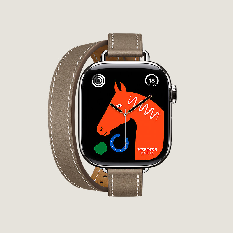 Series 11表盘 & Apple Watch Hermès 42毫米双圈Attelage表带