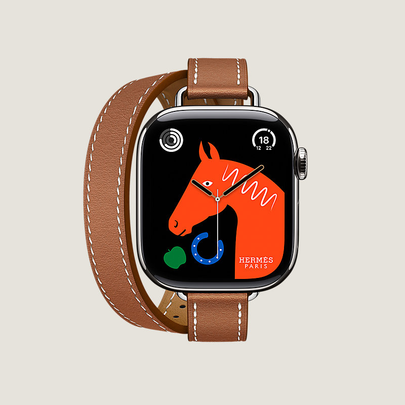 Series 11表盘 & Apple Watch Hermès 42毫米双圈Attelage表带