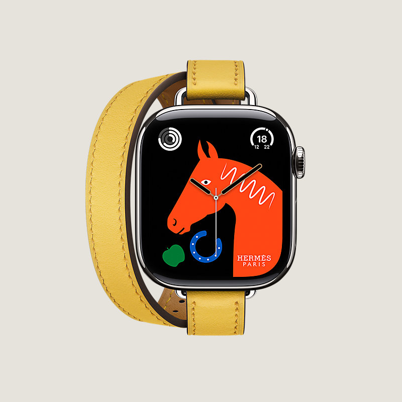 Series 11表盘 & Apple Watch Hermès 42毫米双圈Attelage表带