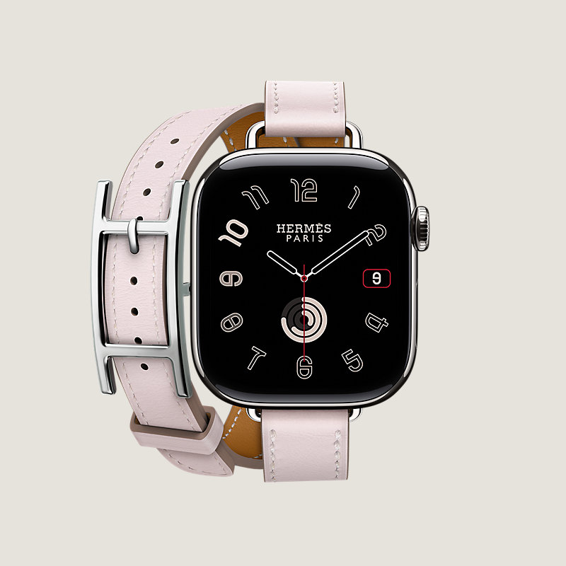 Series 11表盘 & Apple Watch Hermès 42毫米双圈Hapi Attelage表带