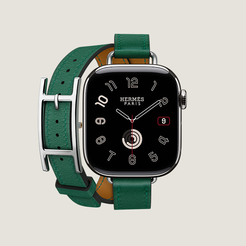 Series 11表盘 & Apple Watch Hermès 42毫米双圈Hapi Attelage表带