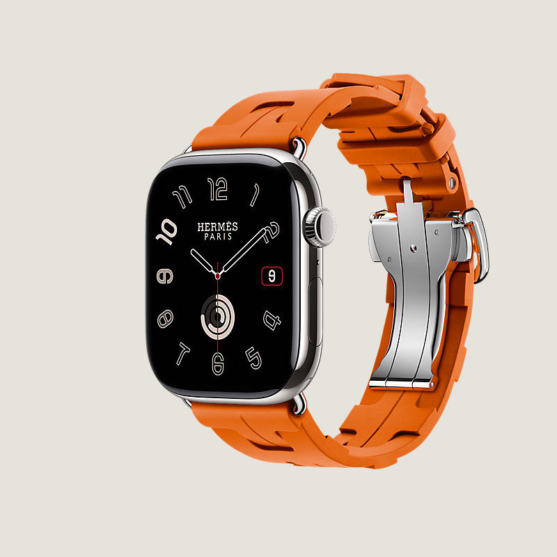 Series 11表盘 & Apple Watch Hermès 46毫米单圈Kilim折叠扣表带