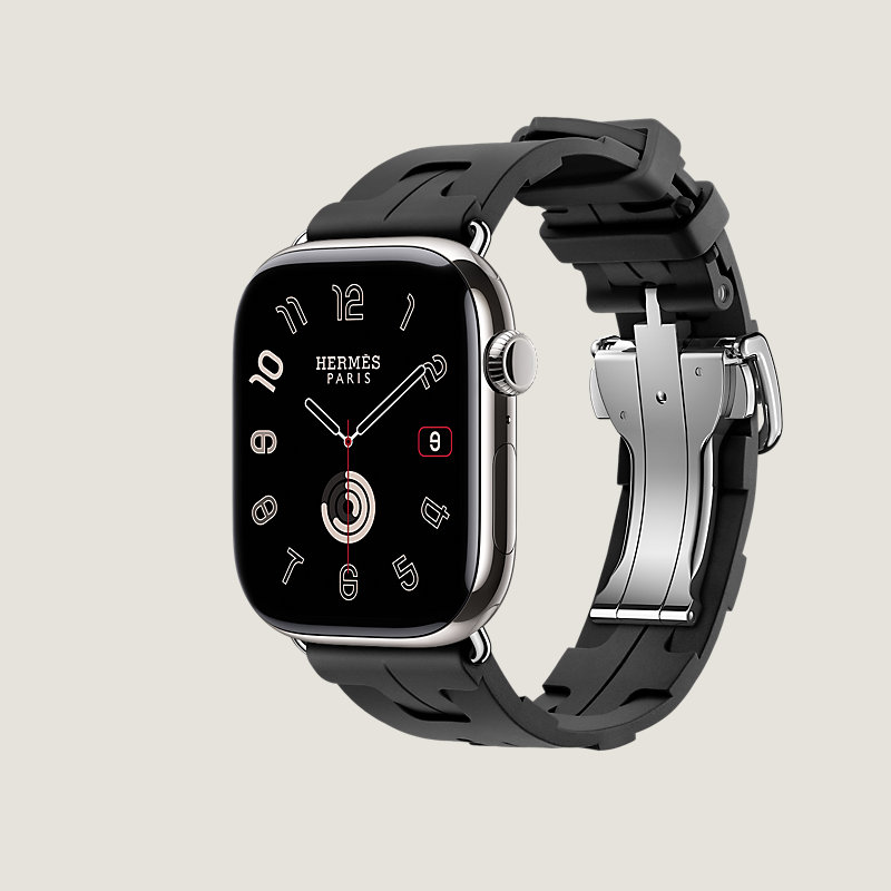 Series 11表盘 & Apple Watch Hermès 46毫米单圈Kilim折叠扣表带