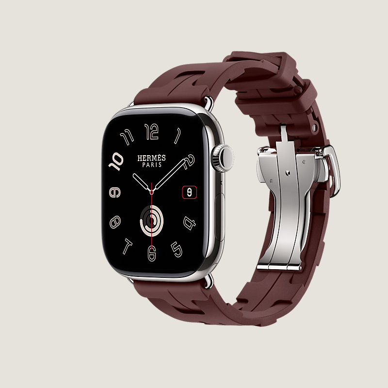Series 11表盘 & Apple Watch Hermès 46毫米单圈Kilim折叠扣表带