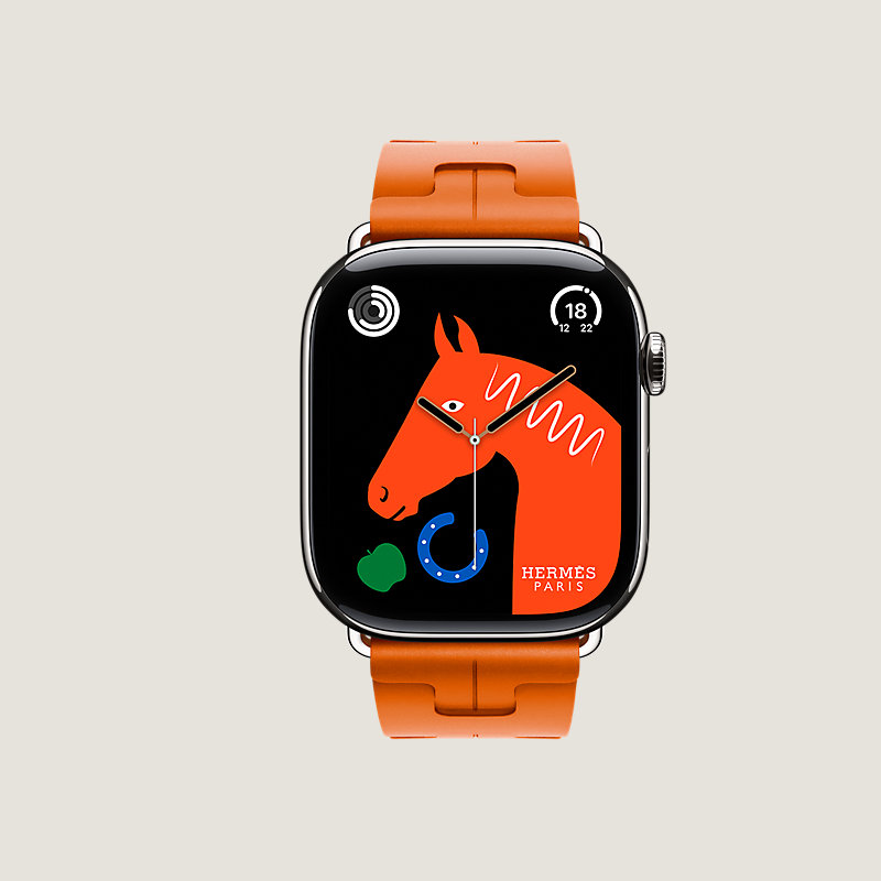 Series 11表盘 & Apple Watch Hermès 46毫米单圈Kilim折叠扣表带