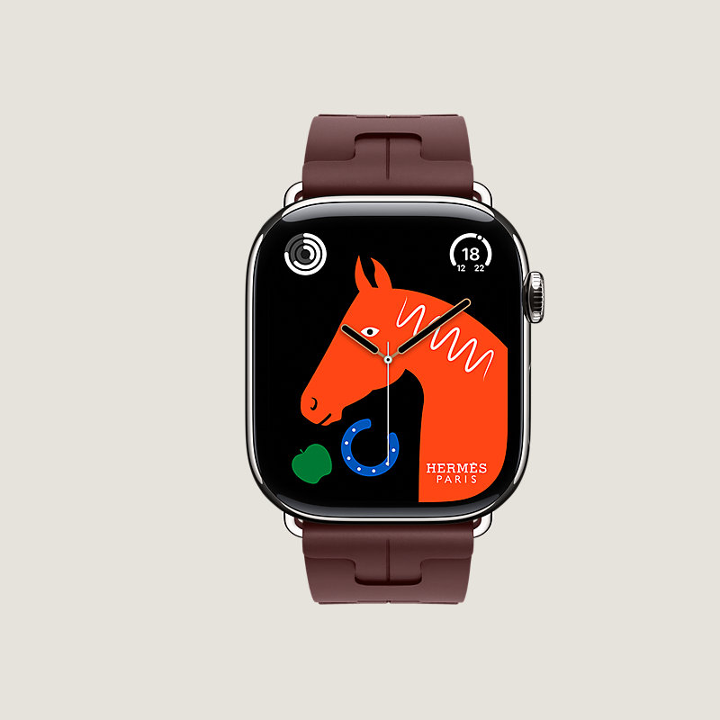 Series 11表盘 & Apple Watch Hermès 46毫米单圈Kilim折叠扣表带