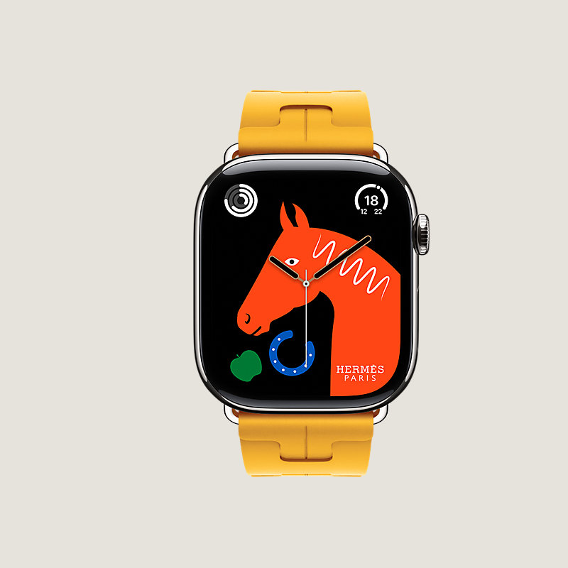 Series 11表盘 & Apple Watch Hermès 46毫米单圈Kilim折叠扣表带