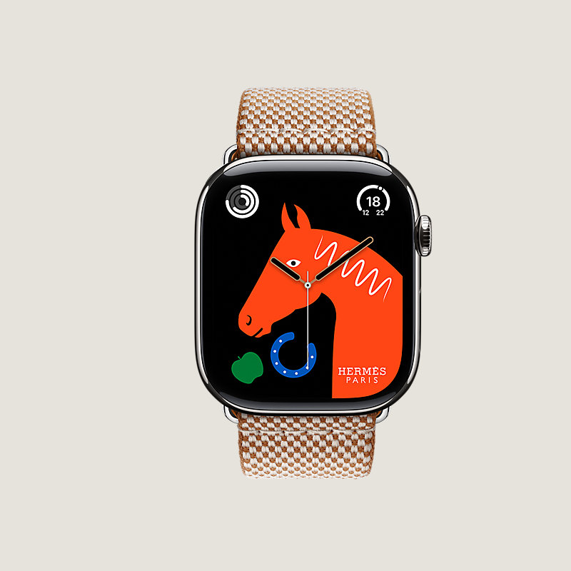 Series 11表盘 & Apple Watch Hermès 46毫米单圈Toile H表带