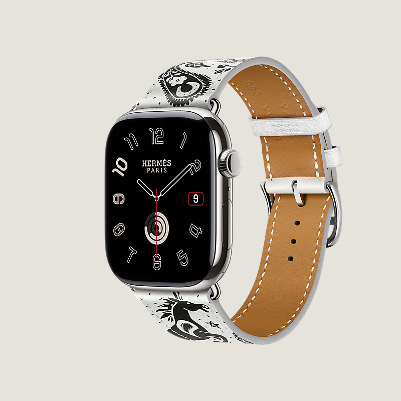 Series 11表盘 & Apple Watch Hermès 46毫米单圈快乐动物园Bandana表带