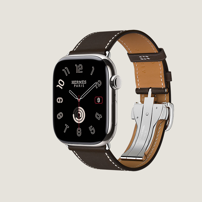 Series 11表盘 & Apple Watch Hermès 46毫米单圈折叠扣表带
