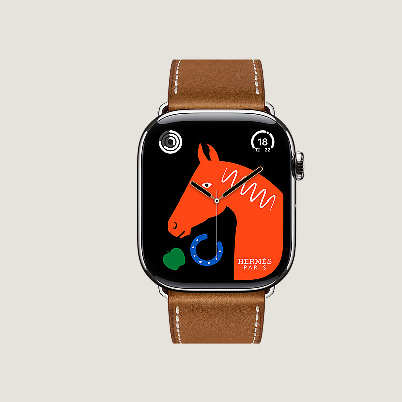 Series 11表盘 & Apple Watch Hermès 46毫米单圈折叠扣表带