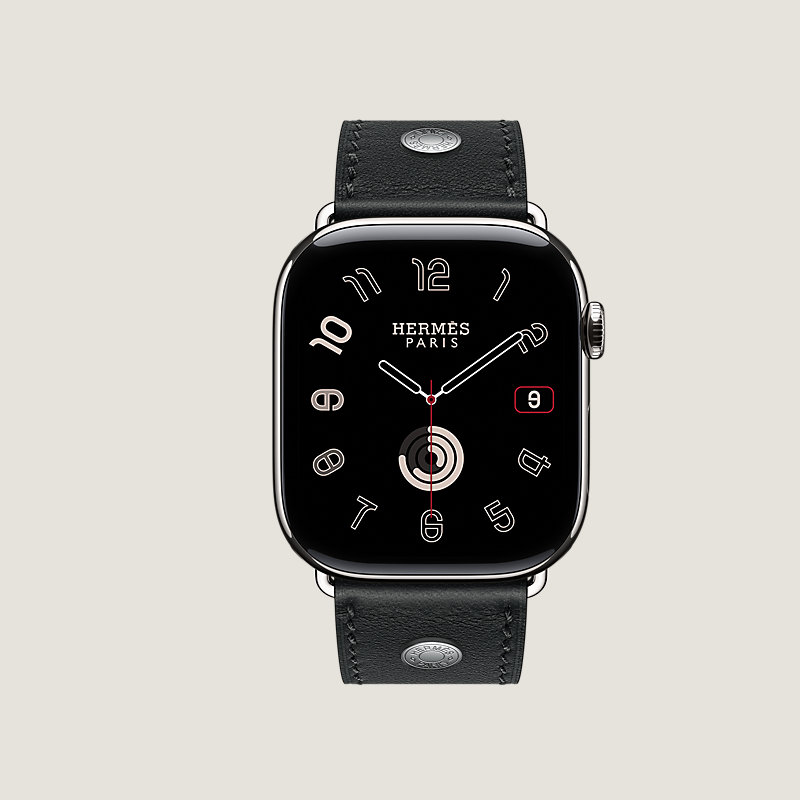 Series 11表盘 & Apple Watch Hermès 46毫米单圈马鞍钉表带