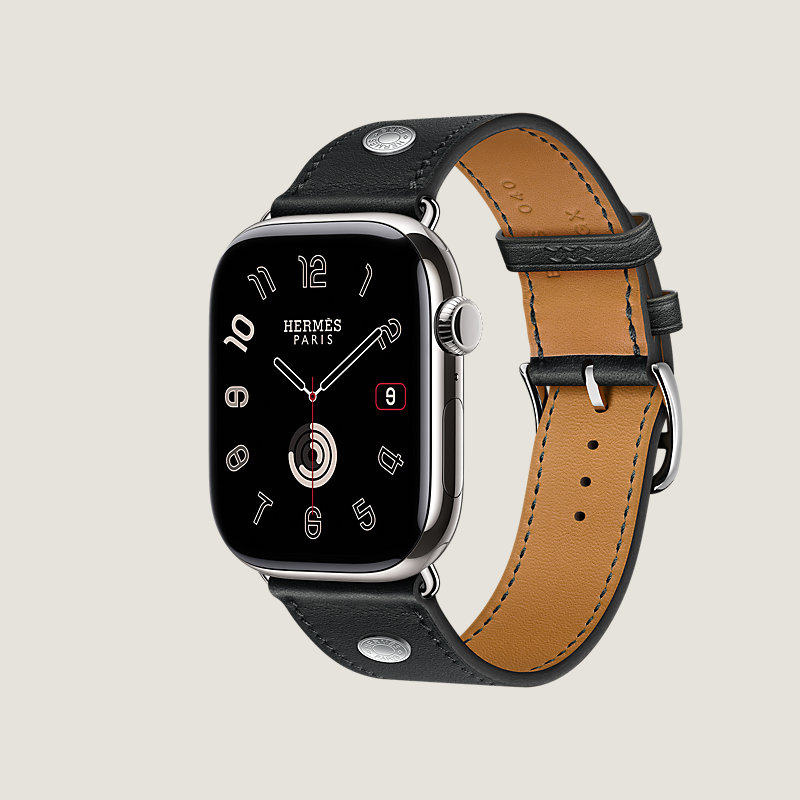 Series 11表盘 & Apple Watch Hermès 46毫米单圈马鞍钉表带