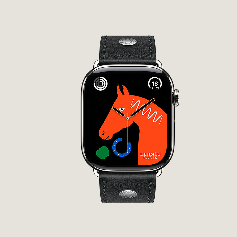 Series 11表盘 & Apple Watch Hermès 46毫米单圈马鞍钉表带