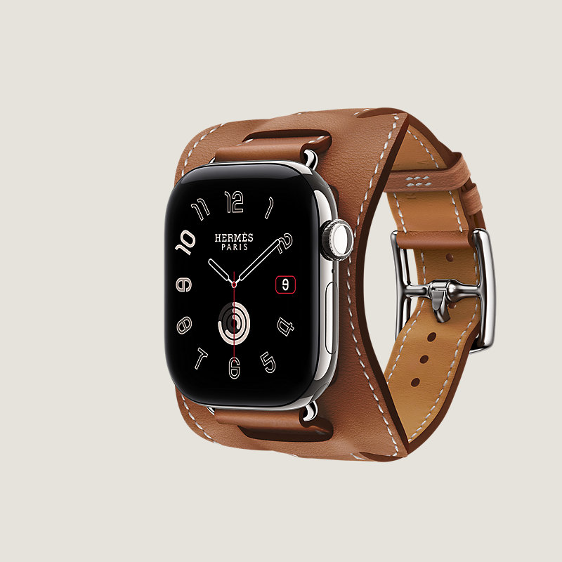 Series 12表盘 & Apple Watch Hermès 42毫米单圈En Selle表带, 视图: 侧面图, 当前为第3张（共3张）