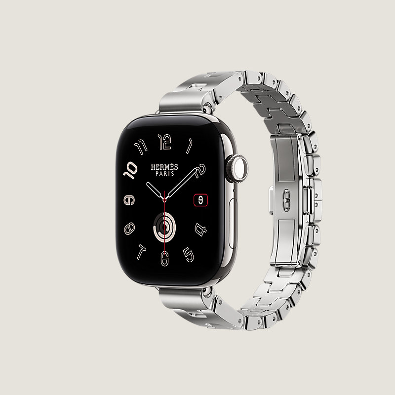 Series 12表盘 & Apple Watch Hermès 42毫米单圈Grand H Fin表带, 视图: 侧面图, 当前为第3张（共3张）