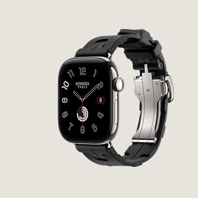 Series 12表盘 & Apple Watch Hermès 42毫米单圈Kilim折叠扣表带, 视图: 侧面图, 当前为第3张（共3张）