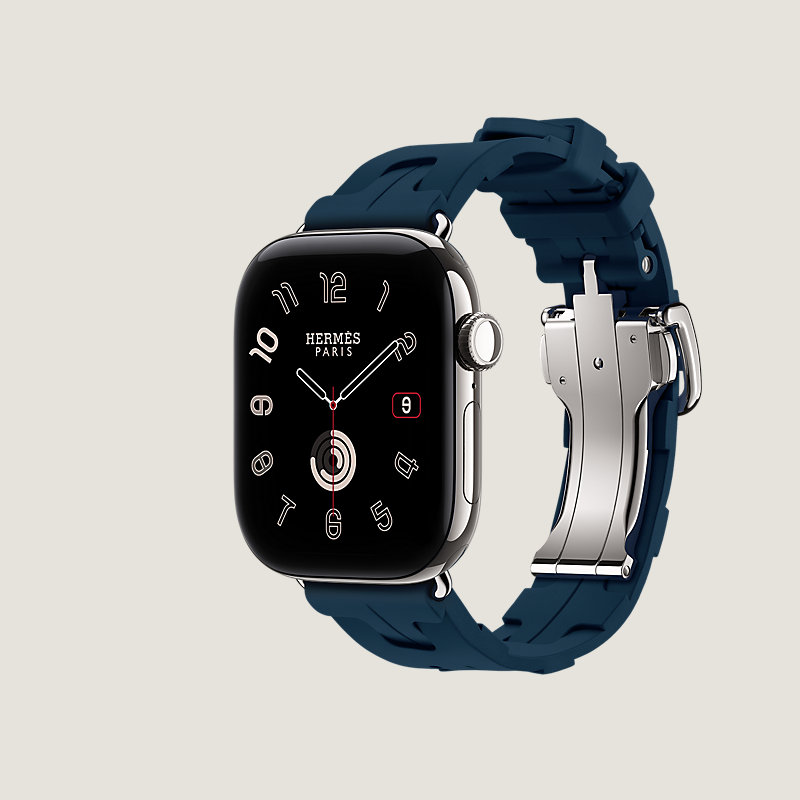 Series 12表盘 & Apple Watch Hermès 42毫米单圈Kilim折叠扣表带, 视图: 侧面图, 当前为第3张（共3张）