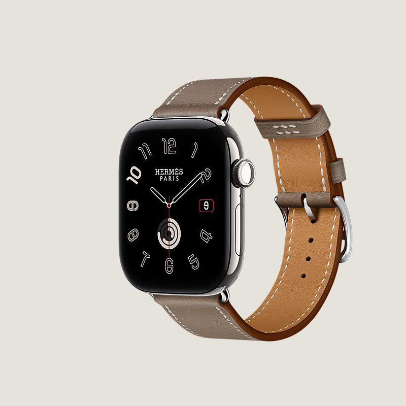 Series 12表盘 & Apple Watch Hermès 42毫米单圈表带, 视图: 侧面图, 当前为第3张（共3张）