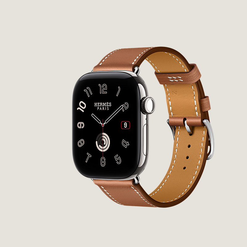 Series 12表盘 & Apple Watch Hermès 42毫米单圈表带, 视图: 侧面图, 当前为第3张（共3张）