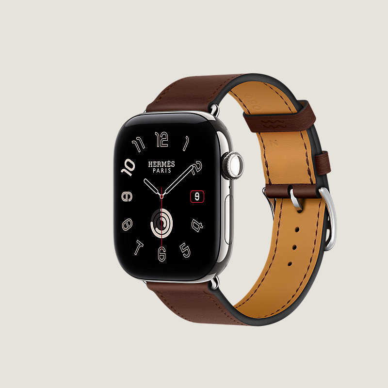 Series 12表盘 & Apple Watch Hermès 42毫米单圈表带, 视图: 侧面图, 当前为第3张（共3张）