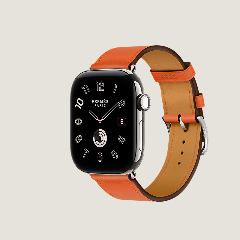 Series 12表盘 & Apple Watch Hermès 42毫米单圈表带, 视图: 侧面图, 当前为第3张（共3张）