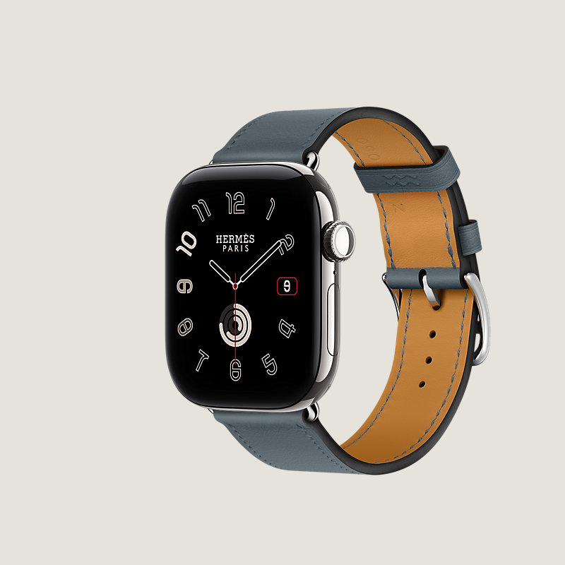Series 12表盘 & Apple Watch Hermès 42毫米单圈表带, 视图: 侧面图, 当前为第3张（共3张）