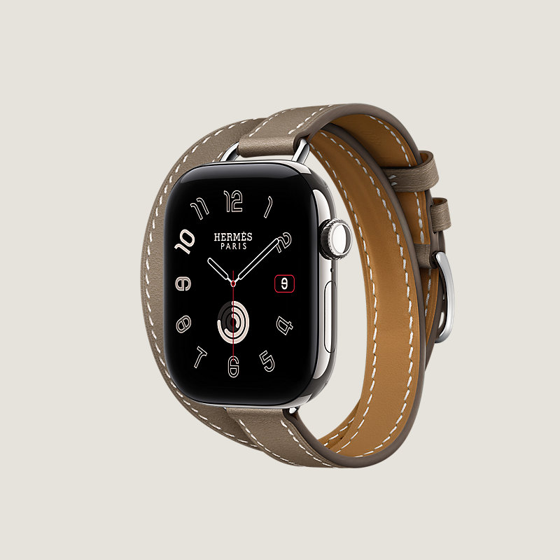 Series 12表盘 & Apple Watch Hermès 42毫米双圈Attelage表带, 视图: 侧面图, 当前为第3张（共3张）