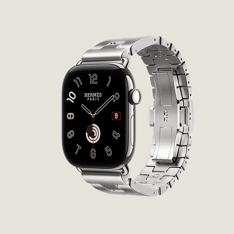 Series 12表盘 & Apple Watch Hermès 46毫米单圈Grand H表带, 视图: 侧面图, 当前为第3张（共3张）