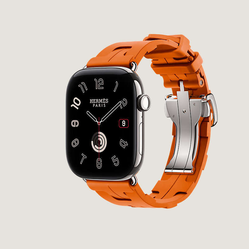 Series 12表盘 & Apple Watch Hermès 46毫米单圈Kilim折叠扣表带, 视图: 侧面图, 当前为第3张（共3张）