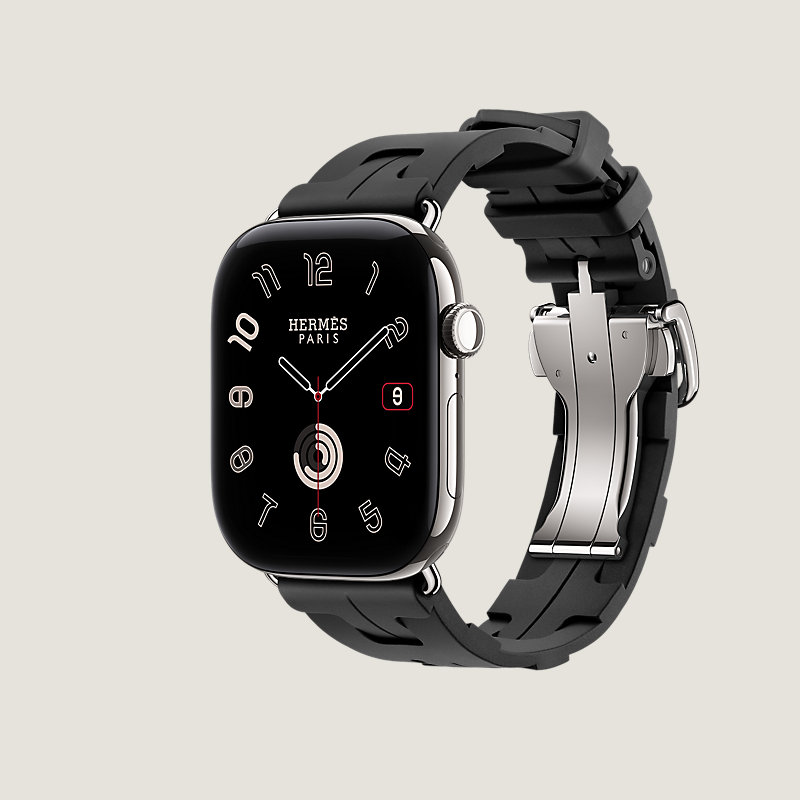 Series 12表盘 & Apple Watch Hermès 46毫米单圈Kilim折叠扣表带, 视图: 侧面图, 当前为第3张（共3张）