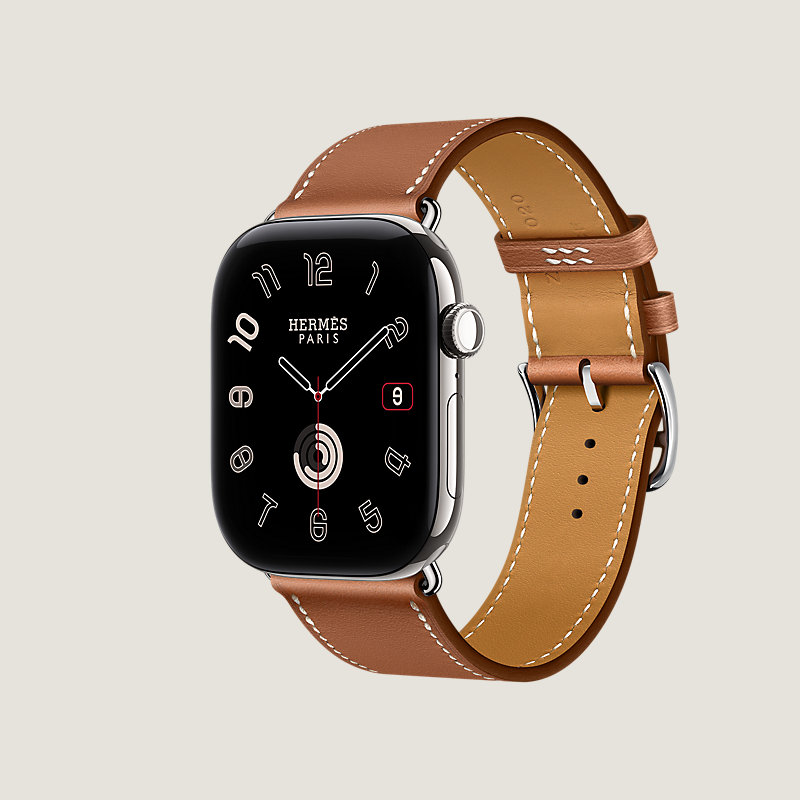 Series 12表盘 & Apple Watch Hermès 46毫米单圈表带, 视图: 侧面图, 当前为第3张（共3张）