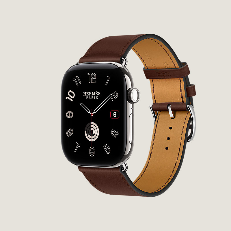 Series 12表盘 & Apple Watch Hermès 46毫米单圈表带, 视图: 侧面图, 当前为第3张（共3张）