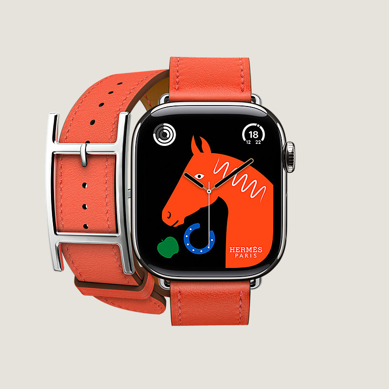 Series 11 case & Band Apple Watch Hermès Double Tour 42 mm Hapi