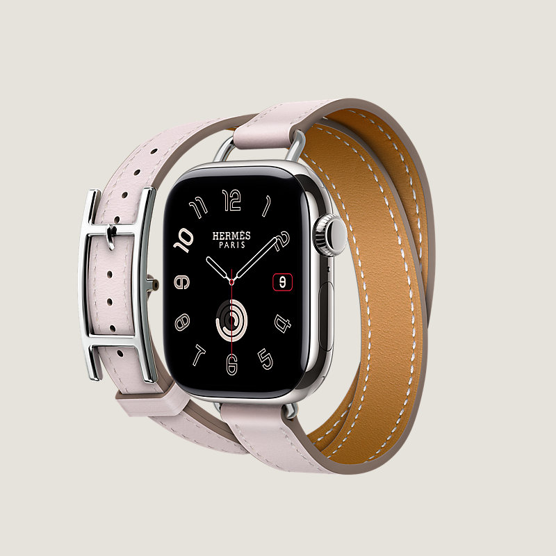 Series 11 case & Band Apple Watch Hermès Double Tour 42 mm Hapi Attelage