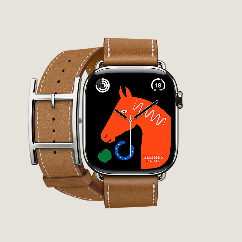 Series&nbsp;11 case & Band Apple Watch Hermès Double Tour 46&nbsp;mm Hapi