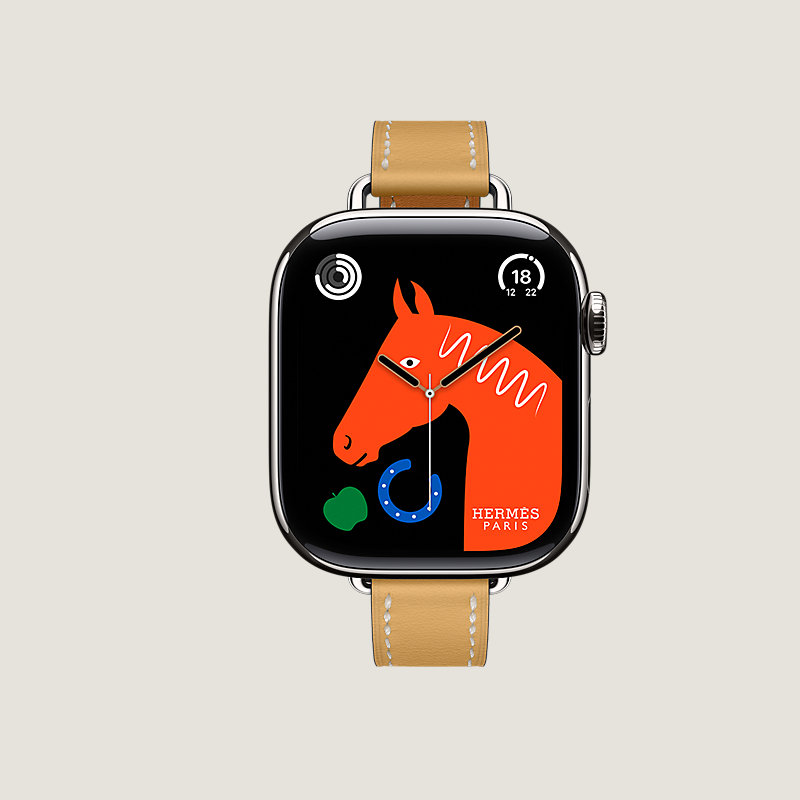 Series&nbsp;11 case & Band Apple Watch Hermès Single Tour 42&nbsp;mm Attelage