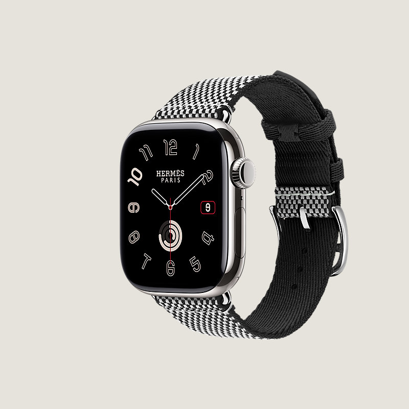 Series 11 case & Band Apple Watch Hermès Single Tour 42 mm Toile H