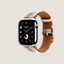 Series&nbsp;11 case & Band Apple Watch Hermès Single Tour 42&nbsp;mm Toile H Double Jeu, View: side, side, view 2 of 4